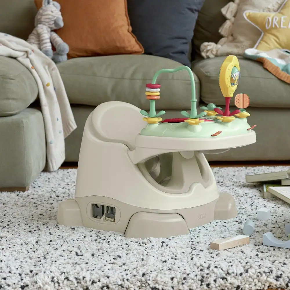 Mamas & Papas 3-in-1 Baby Floor And Booster Seat with Tray- Clay