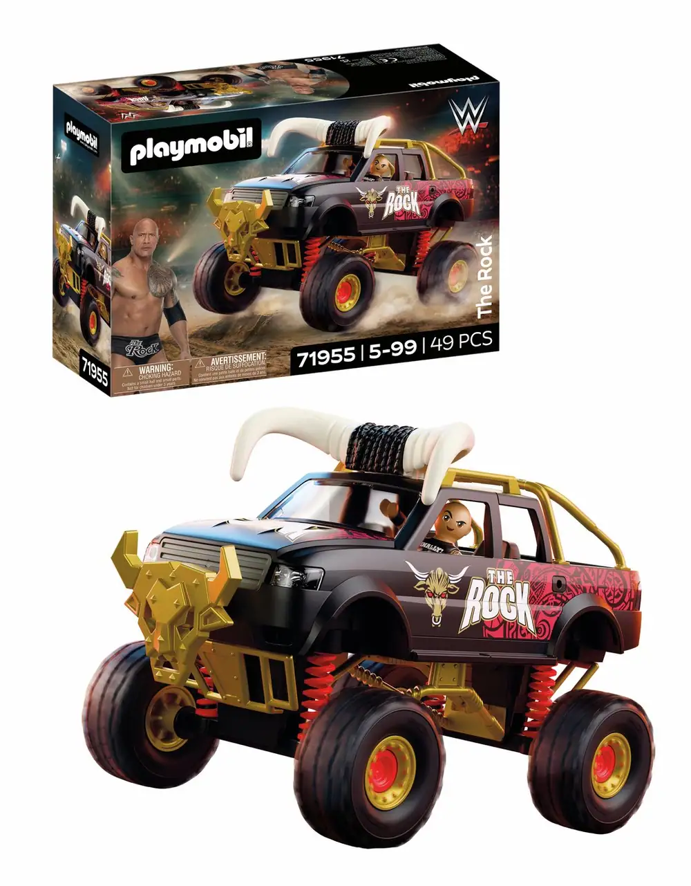 Playmobil WWE The Rock Monster Truck Figure Playset