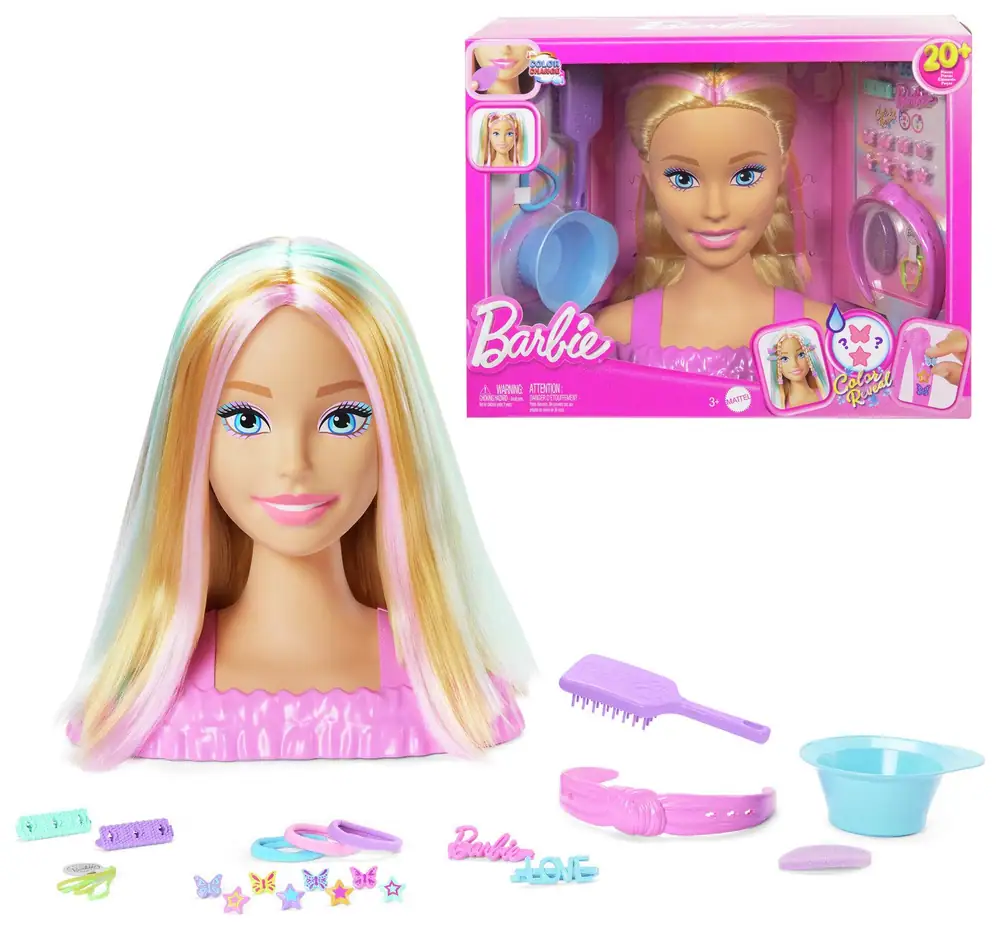 Barbie Doll Styling Head, Blonde with Styling Accessories