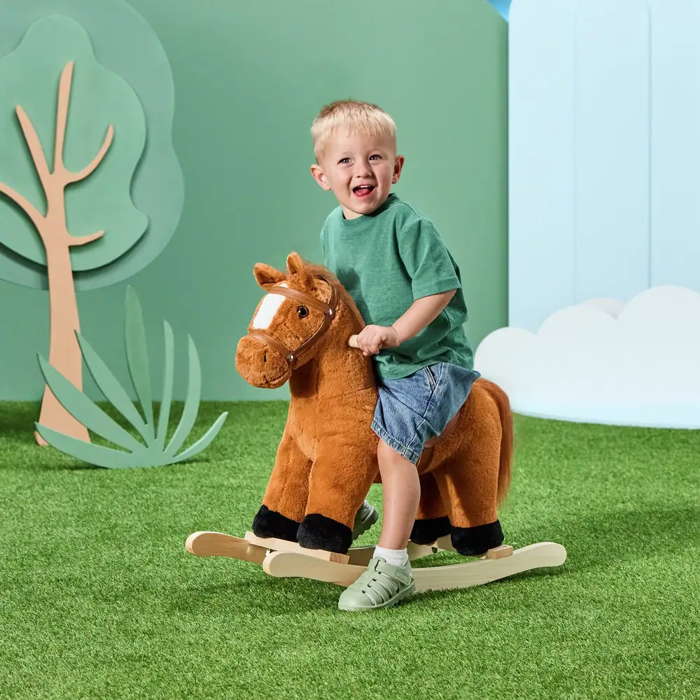 Chad Valley Plush Rocking Horse