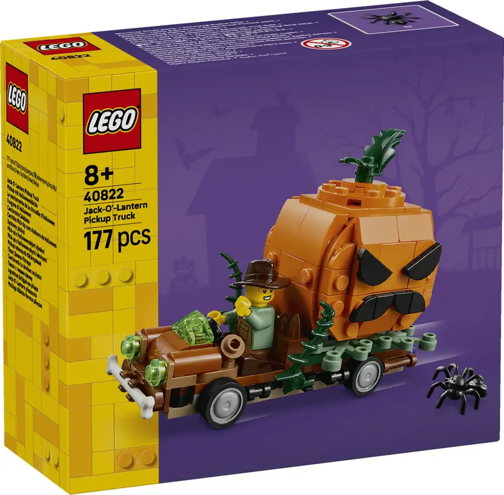 LEGO Jack-O'-Lantern Pickup Truck Halloween Toy 40822 PREORDER